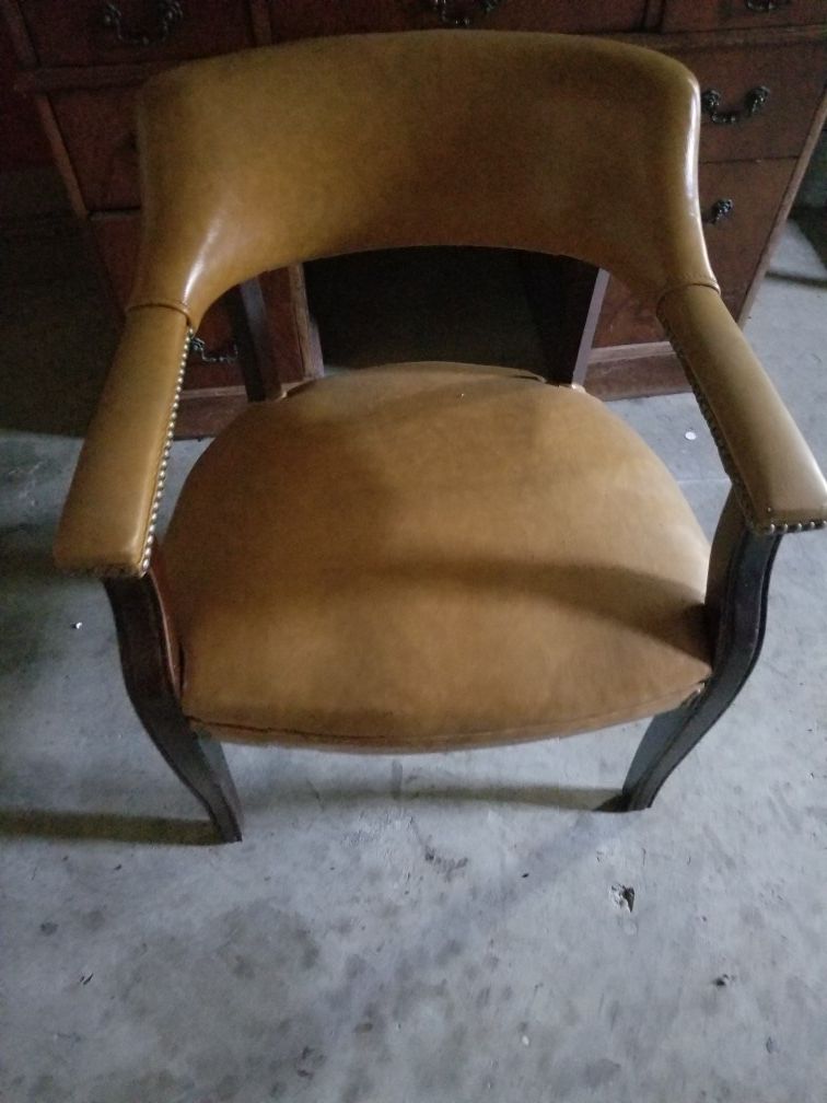 Antique leather chair- perfect
