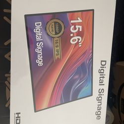 15.6" Digital Signage Display 10000 mAh Capacitive Touch Screen Advertising Display with Wireless Screen Mirroring, All in One LCD Screen HDMI-in with