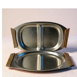 Set Of 2 MCM Serving Dishes