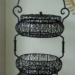 Beautiful French Victorian Iron Basket