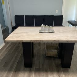 2024 Solid Marble Dining Table With 6 Chairs Originally $4500