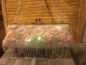 White and Pink Purse