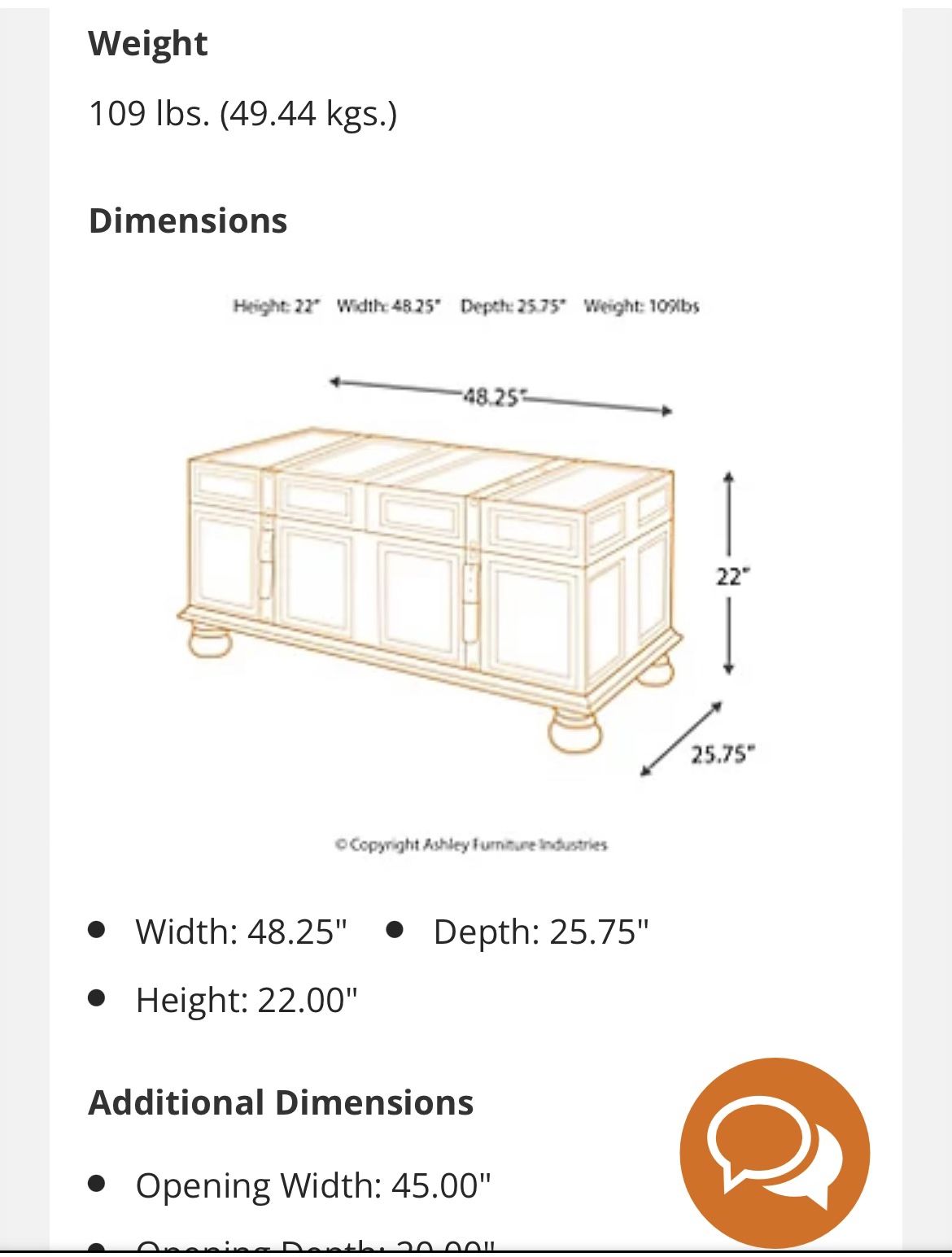 Ashley McKenna Coffee Table With Storage for Sale in Victorville, CA