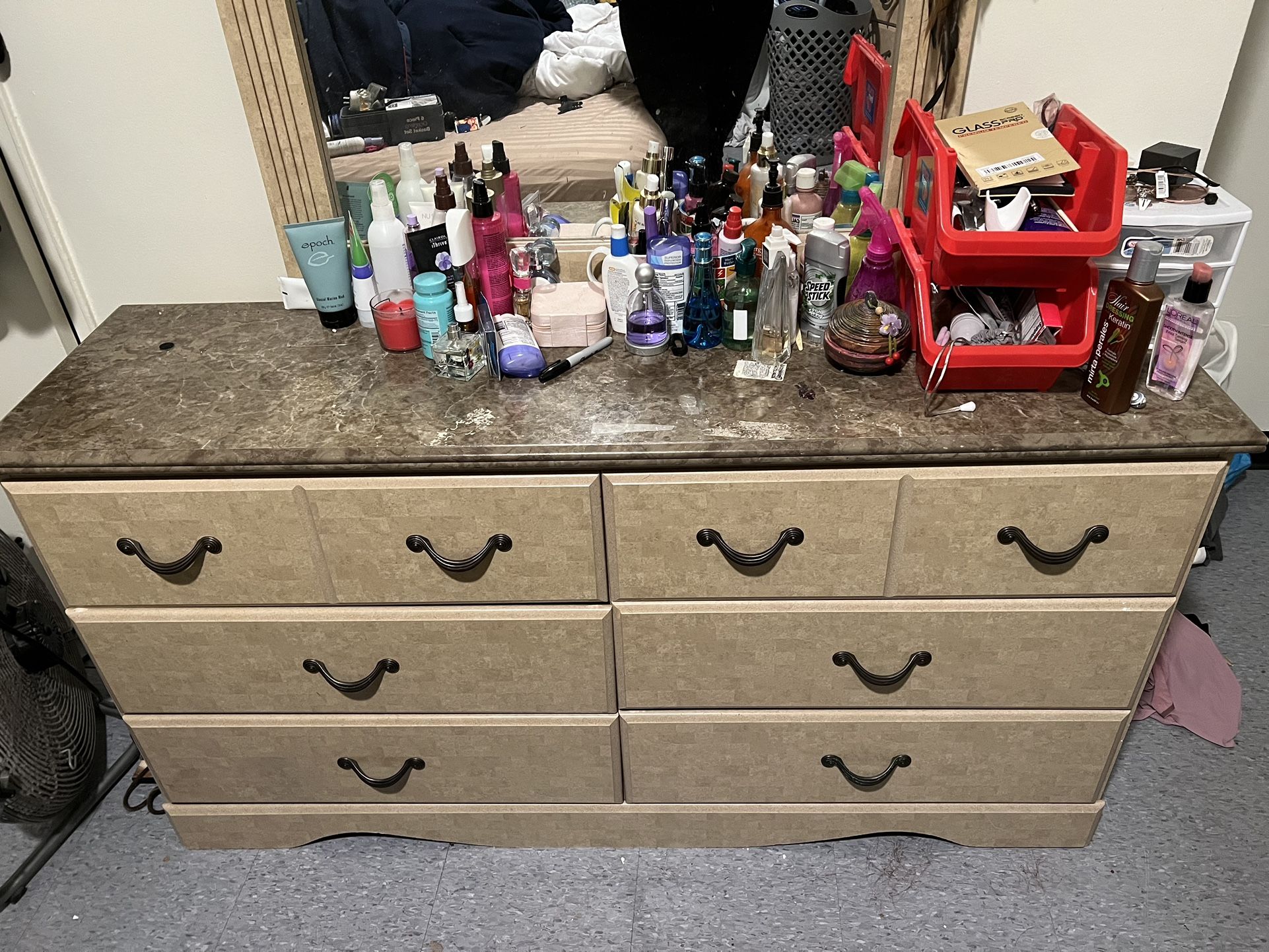 Dresser With Mirror Chest And Night Stand