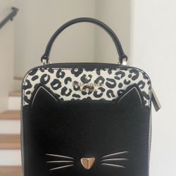 Kate Spade Cat Black Purse with Detachable Crossbody
