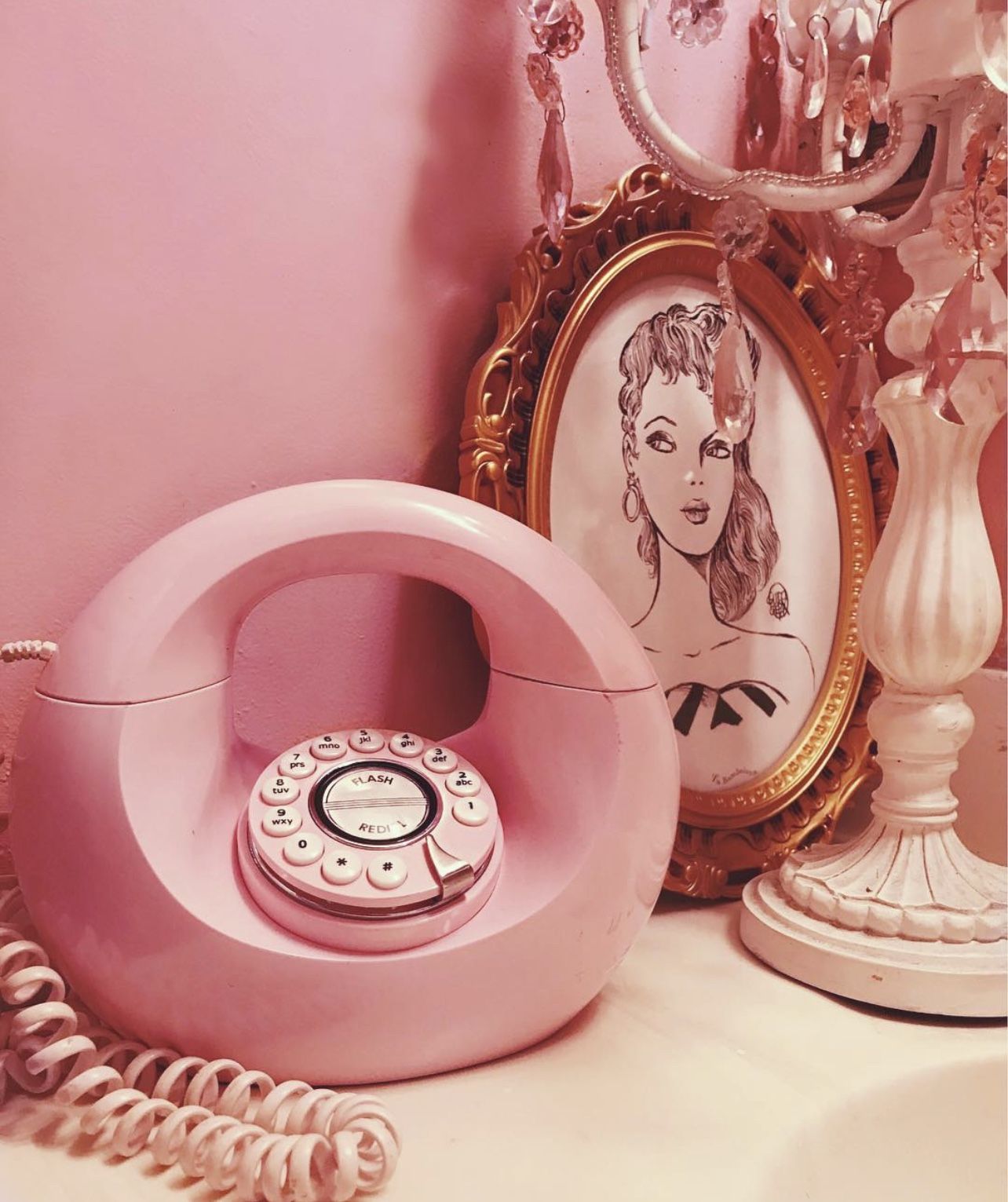 Retro Rare Pink Donut Phone 1970’s Landline
