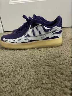 Nike Air Force 1 “skeleton “. men’s size 8 (purple)