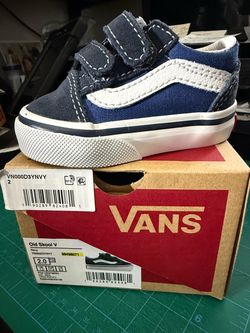 Vans Old Skool V Toddler Sneakers Navy Size 2