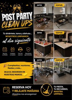 After party clean ups