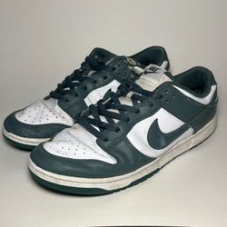 Nike Dunk Low Retro Vintage Green White Leather Low Top Sneaker DV0833-111
