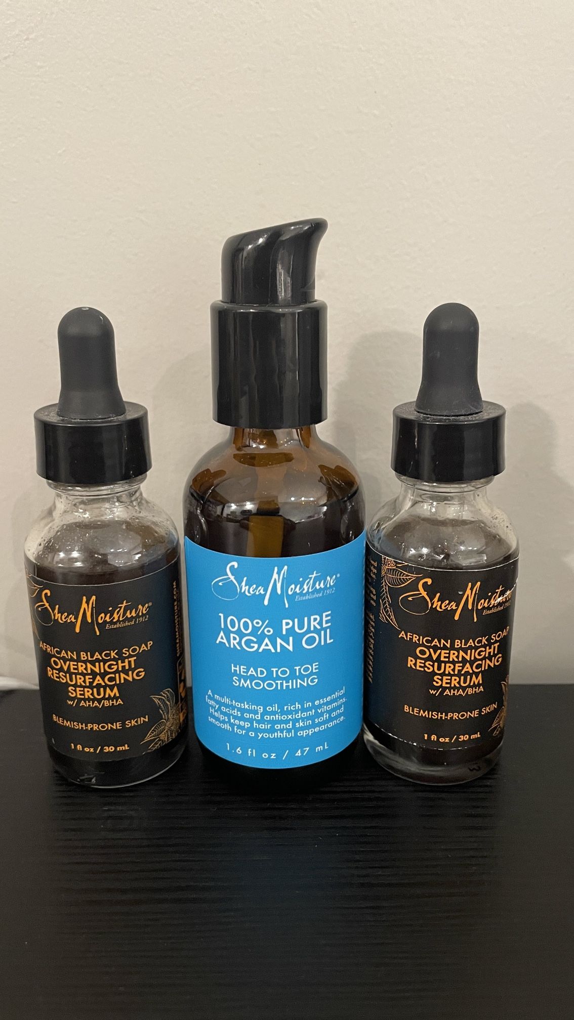 sheamoisture facial serum and again oil $10