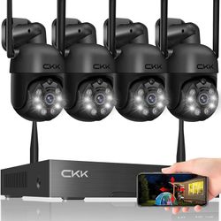 8ch wireless security cameras system with 4pcs 3mp cameras