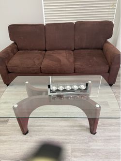 Brown Microfiber Couch