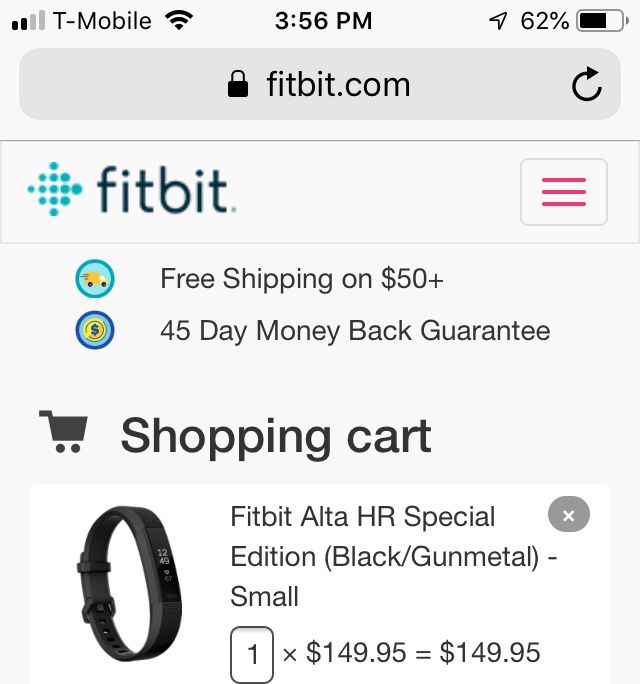 Fitbit Alta HR (Special Edition Black and Gunmetal)