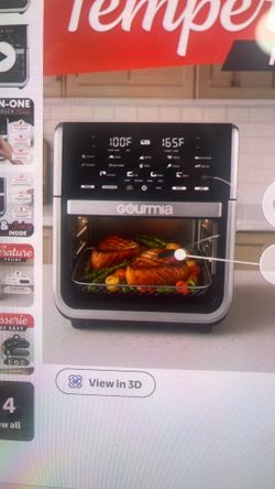 Like new gormia all in one 14 quart air fryer with temperature probe, rotisserie dehydrator, more