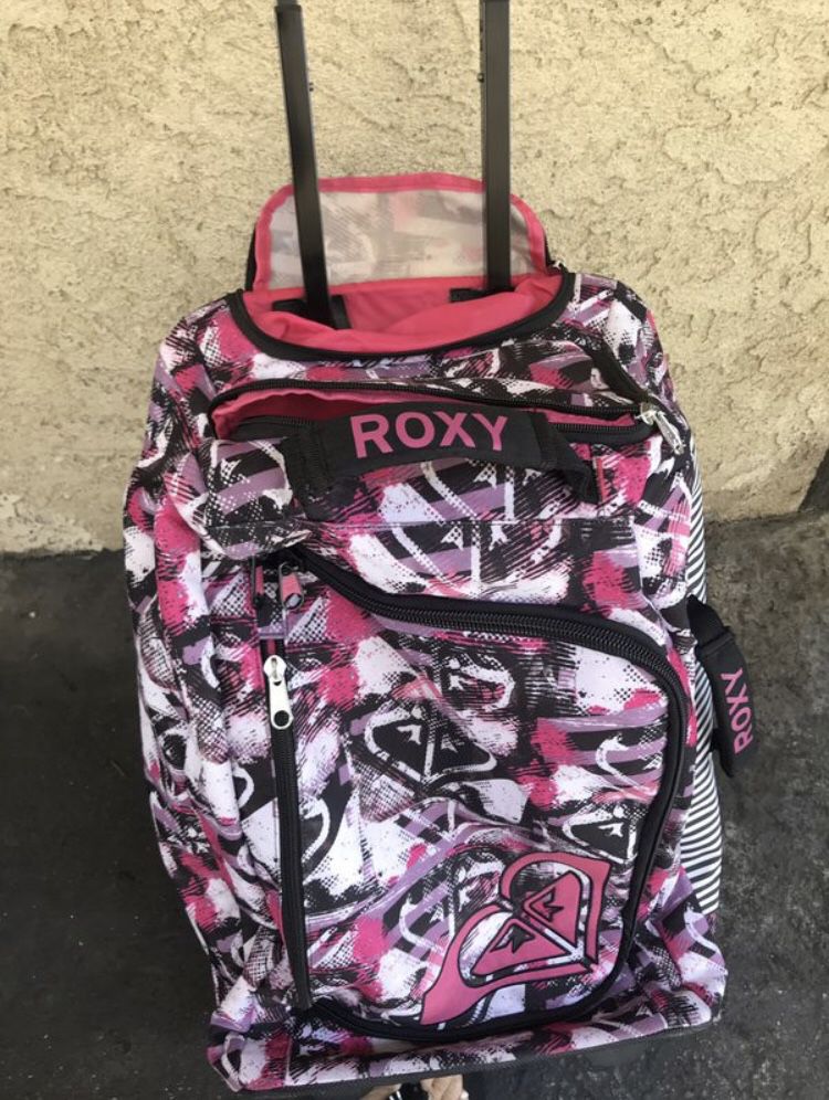 Large Roxy rolling travel duffel bag