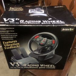 Retro V3 Fx Racing Wheel Featuring Vibration Feedback For A Play Station $45.00