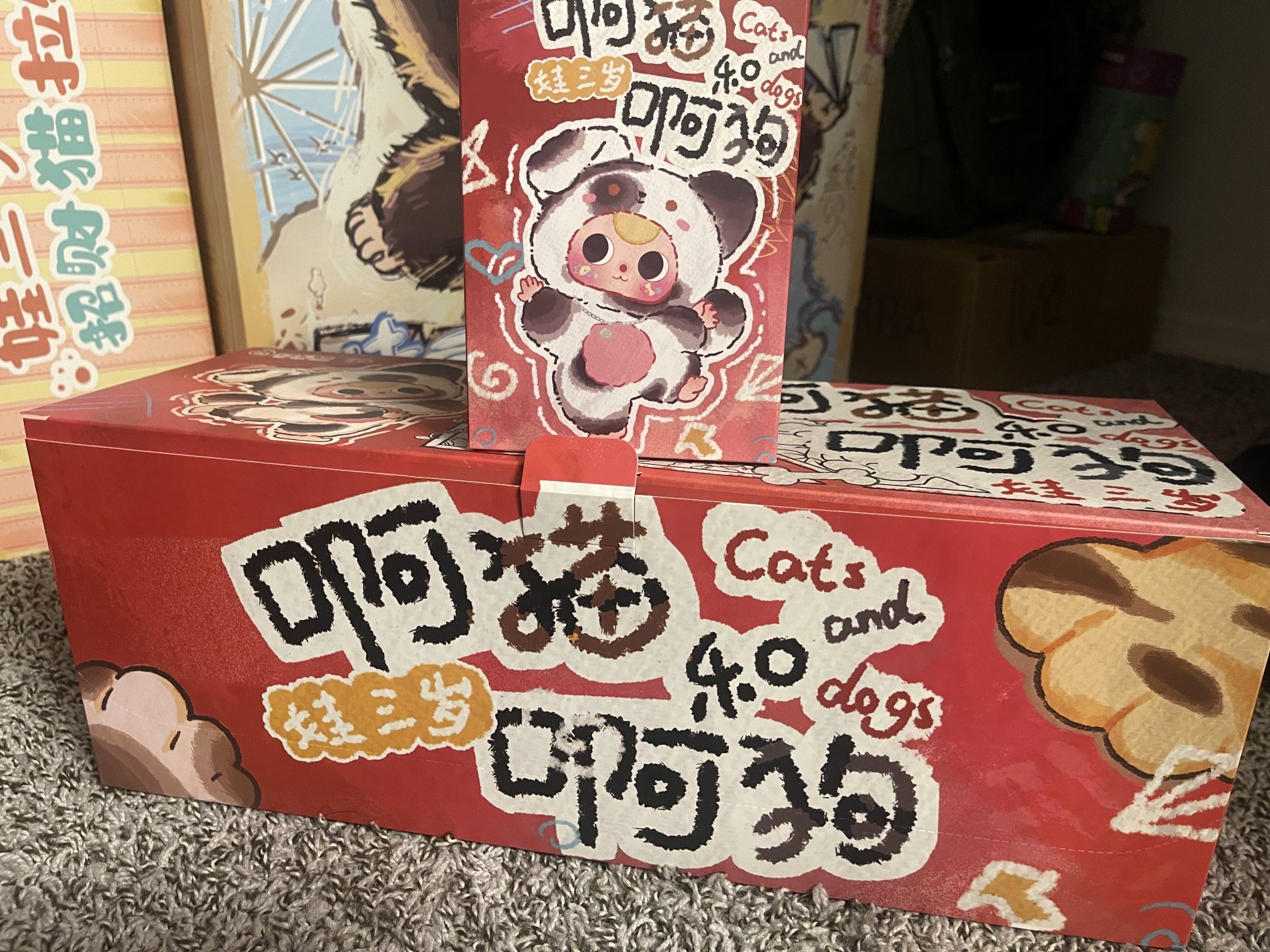 Baby Three Fortune Cat Zipper Bag Blind Box