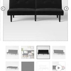 Black Futon Couch Fullsize 