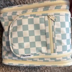 Narwey Checkered Print Toiletry Bag