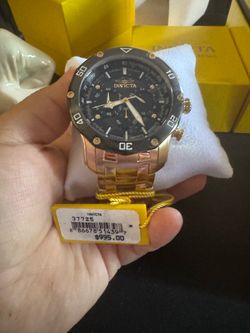 NEW MEN'S LUXURY GOLD TONE  100% ORIGINAL INVICTA AUTOMATIC WATCH.