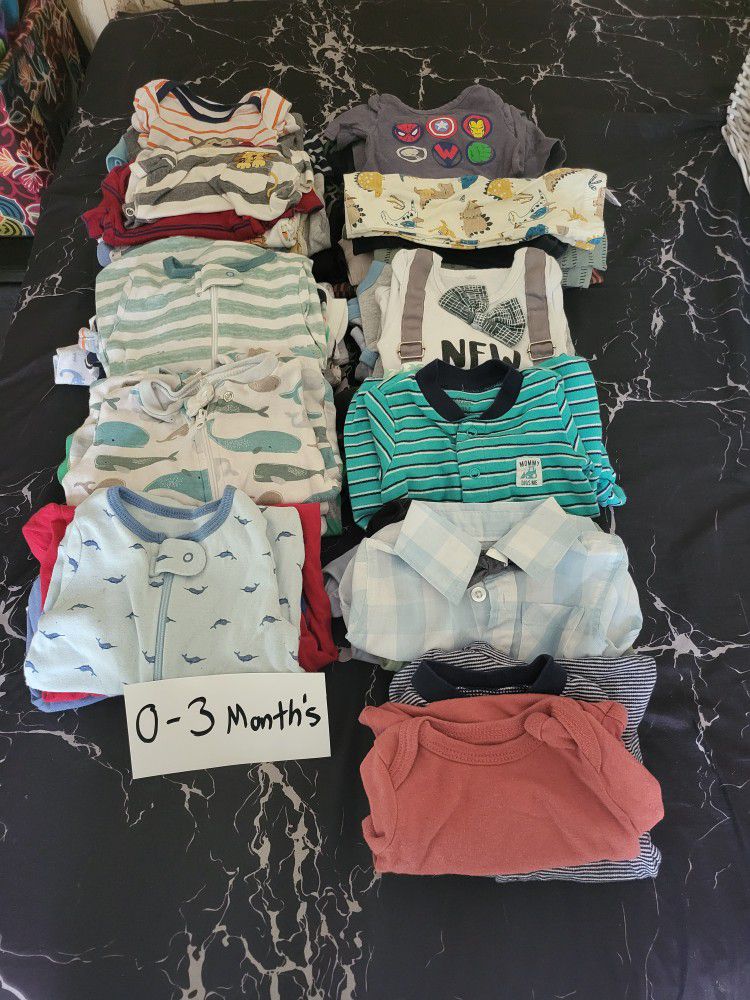 0 to 3 months baby clothes.