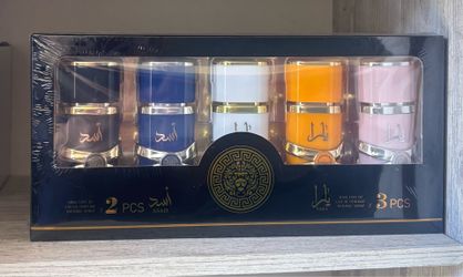 Lattafa Set de perfume – Colección de 5 x 1 oz (1  fl oz): Pink Yara, Yara Moi, Yara Tous, Yara Candy, Asad & Asad Zanzibar – Set de regalo de Eau De 