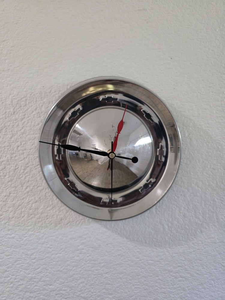 Classic Chevy Hubcap Clock