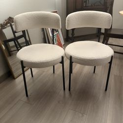 Two Chairs Boucle Fabric 