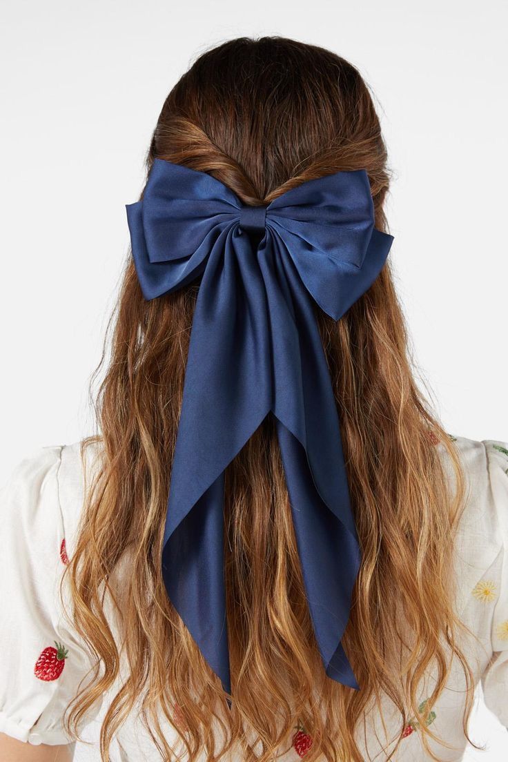 Blue Navy Bow