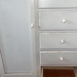 White  5 Drawer With Mini Hanging Storage