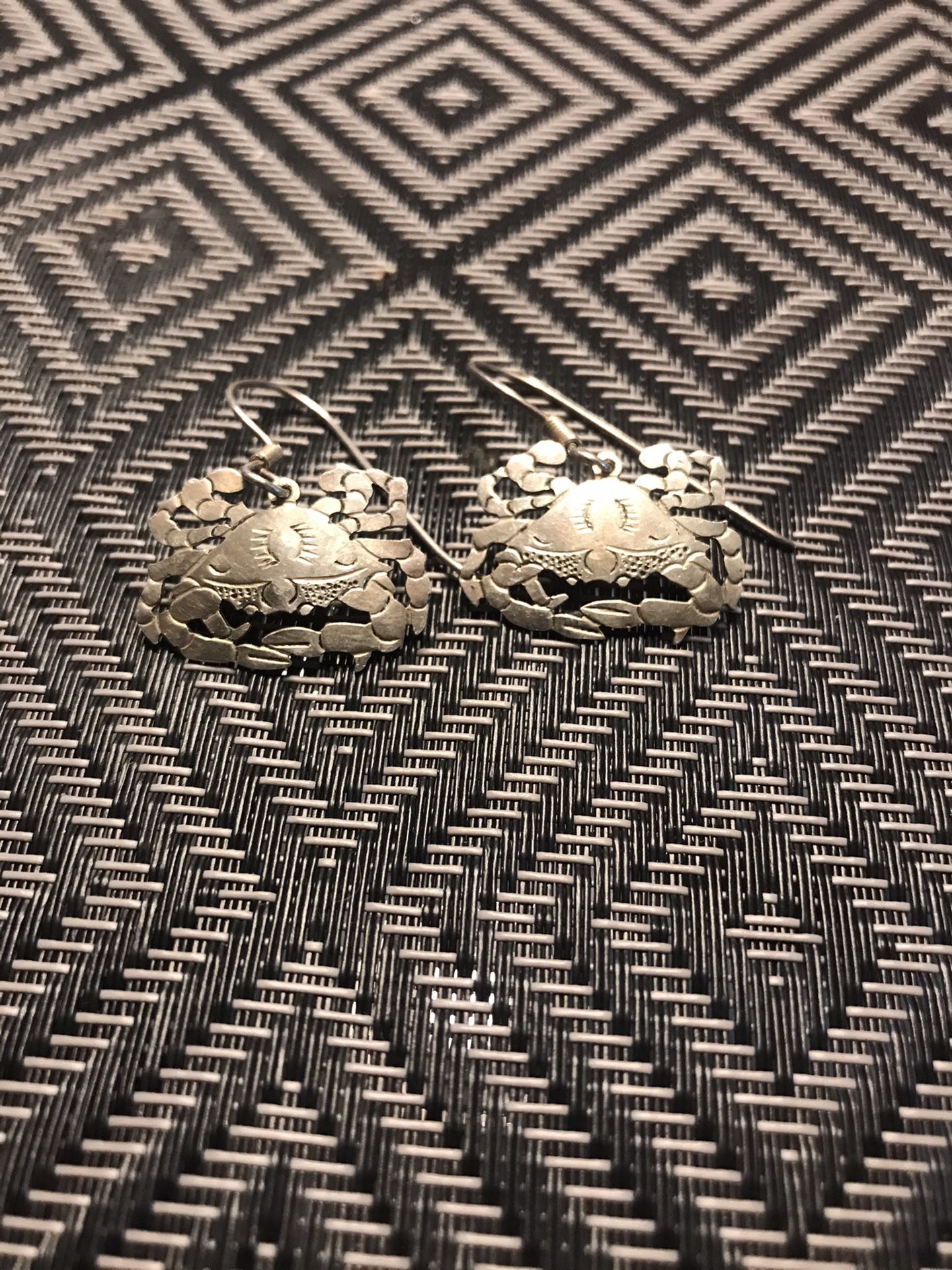 Crab Sterling Silver Earrings