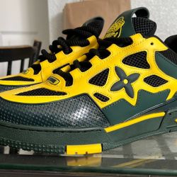 Louis Vuitton LV Skate Sneakers 1854 Green Yellow Size 8