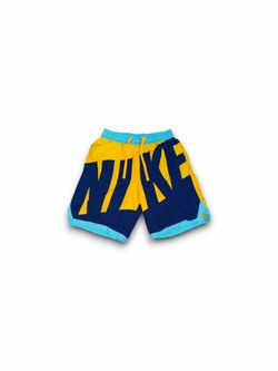 Nike Mens Color Block Retro Basketball Shorts Multicolor Sz M Spellout Y2K