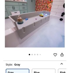 Bathtub Splash Guard / Tub Toy Shelf