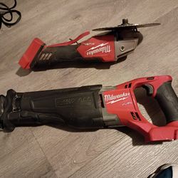 Milwaukee M18 Fuel Brushless Sawzall and Grinder w/ Rapid Stop 