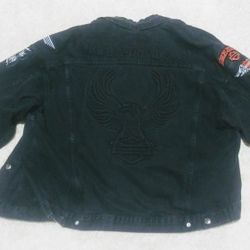 Harley Davidson XL Jean Jacket In Perfect Condition 