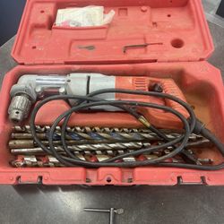 Milwaukee 1107-1 Right Angle Drill With Bots And Chuck Key
