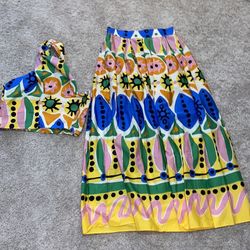 Zara printed halter top & skirt set. Xs for Sale in Ashburn, VA - OfferUp