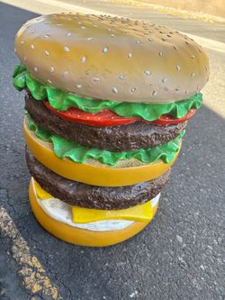 Giant Hamburger Statue Novelty Display Prop