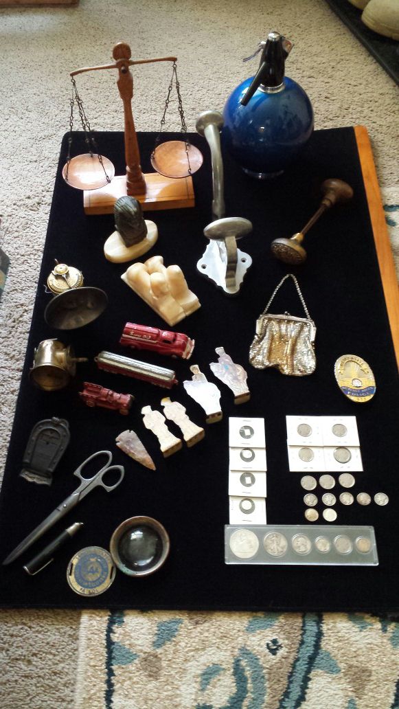 Huge lot antiques cast iron toys silver u.s. currency what you see is what you get