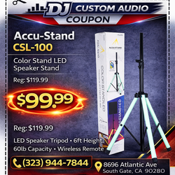 Accu-Stand Professional Speaker Tripod Stand with Wireless Remote Control LED Lights Sound Activated 🚨 No Credit Needed 🚨 Payment Options Available 