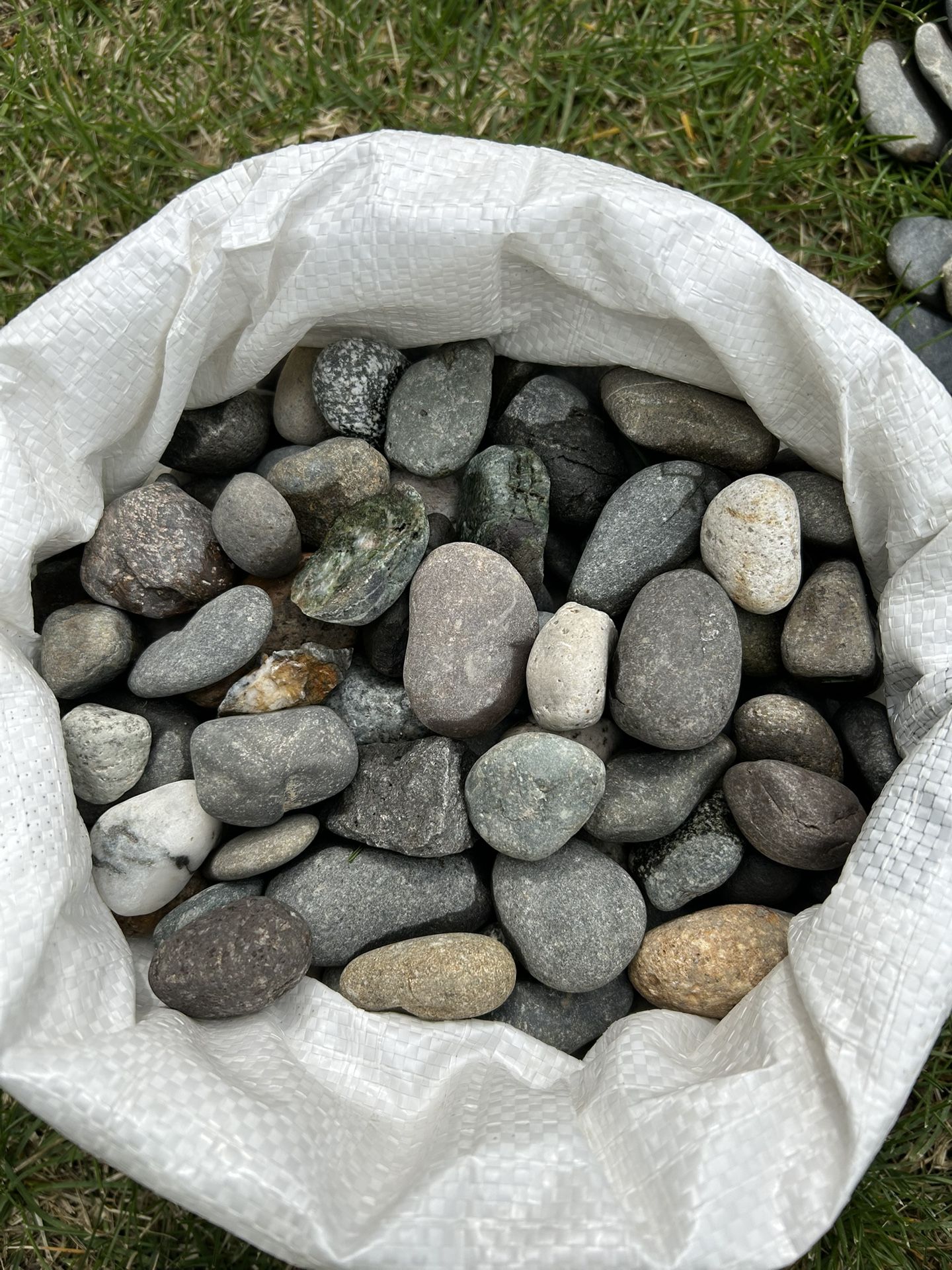 1-1/2 river pebbles