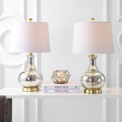 $55 P326#92 JONATHAN Y Lavelle 25" Glass LED
Table Lamp (Set of 2)