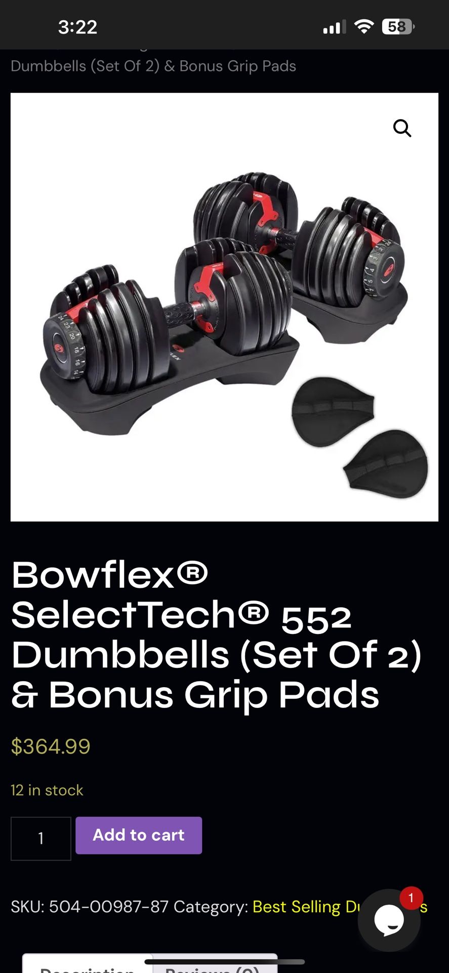 BowFlex Select Tech 552