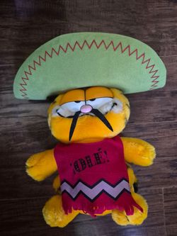 Vintage Señor Olé GARFIELD Plush Toy (1981) Dakin