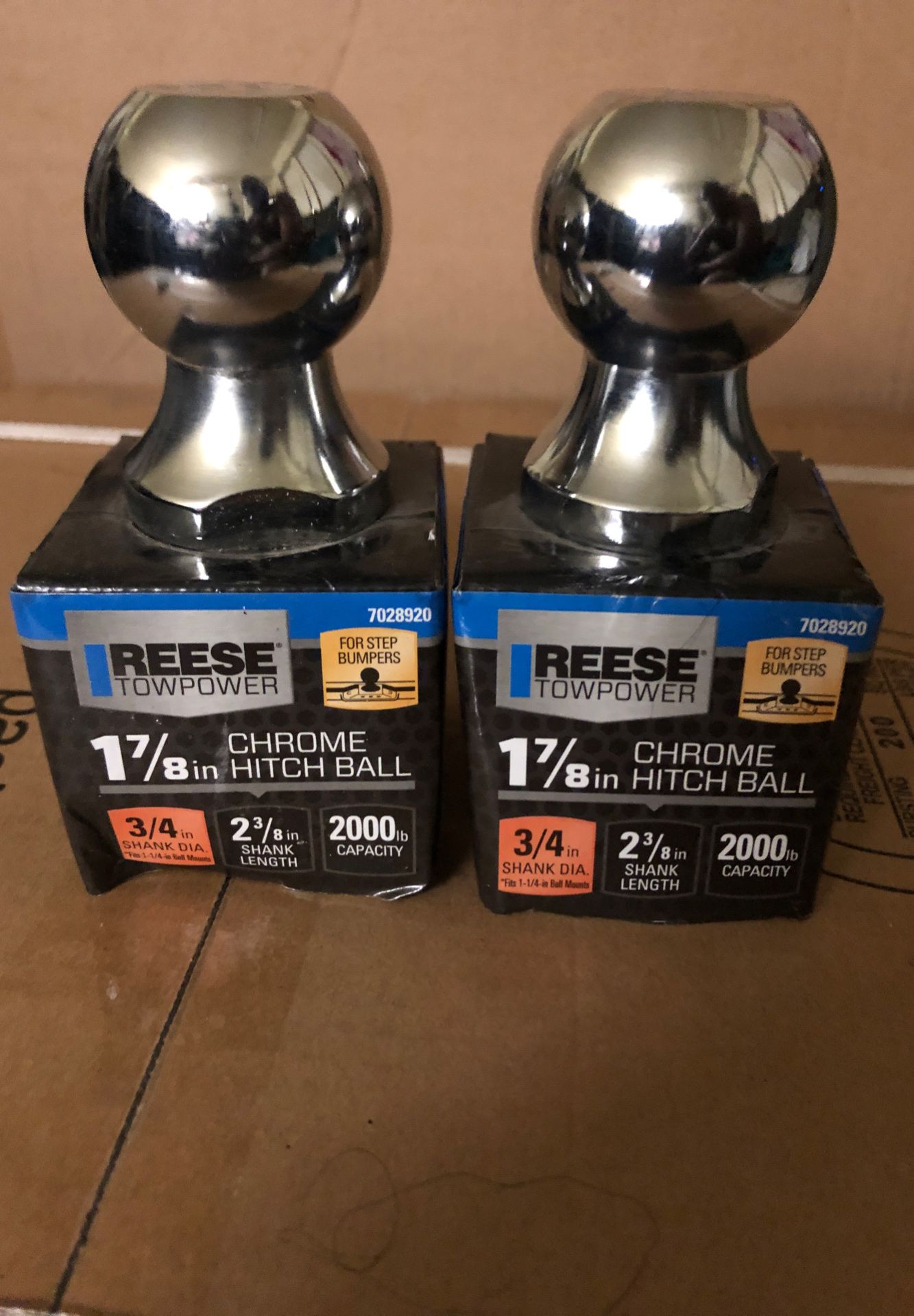 1 7/8 Chrome Hitch Ball Reese Tow Power