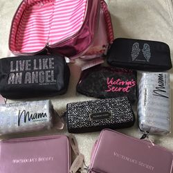Victoria's Secret pink  makeup bag cosmetic cases, new with tags, from $25