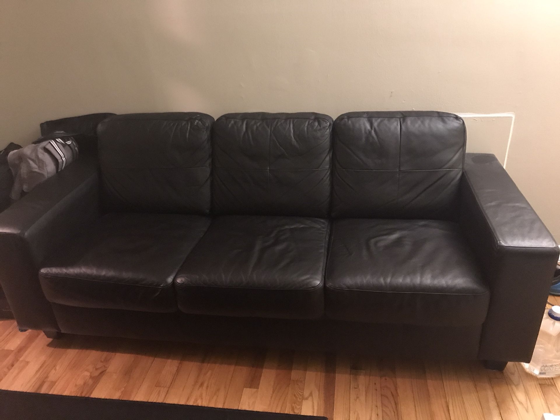 Ikea leather couch