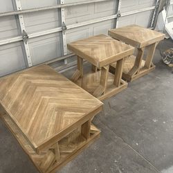 Coffee Table And End Tables 